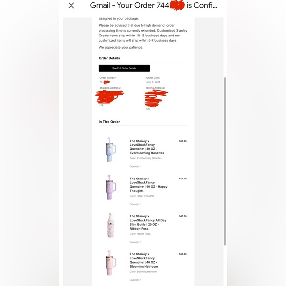 LoveShackFancy x Stanley Water Bottle 40 oz Blooming Heirloom - Picture 11 of 11